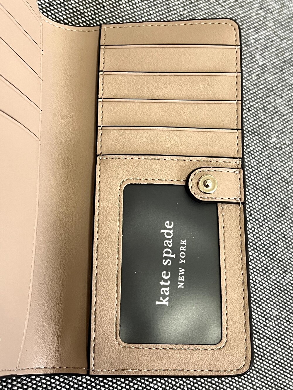 Pre Owned Kate Spade Large Slim Bifold Wallet Meringue - Picture 14 of 16